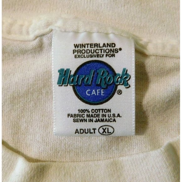 Hard Rock Cafe Chicago Tee Shirt XL White Guitars Short Sleeve Illinois Cotton - Picture 7 of 7